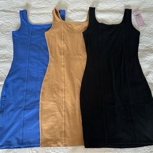 3 bodycon tank dresses